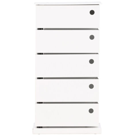Petit meuble de rangement 5 tiroirs en métal H72cm - Beige - San carlos