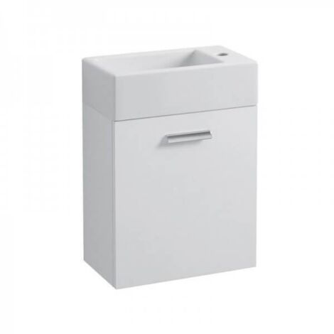 Petit meuble lavabo 25/45/60cm Hox Mini blanc structuré - Ondyna MS5251B