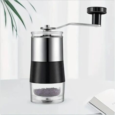 Petit moulin à café manuel, moulin à café portatif compact, moulin à grains de café en acier inoxydable, appareil de mouture fraîche pour les voyages et le camping.