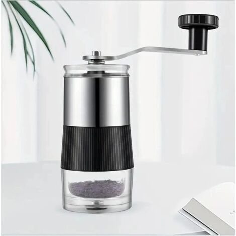 Petit moulin à café manuel, moulin à café portatif compact, moulin à grains de café en acier inoxydable, appareil de mouture fraîche pour les voyages et le camping.