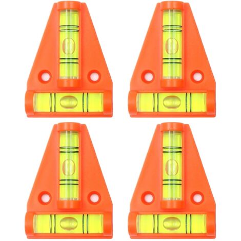 Petit niveau à bulle 4 pièces mini niveau à bulle pièces et accessoires de camping-car, kit de niveau à bulle accessoires de camping-car, rampe de nivellement, niveau de poche