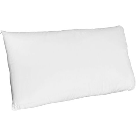 Petit oreiller Moshy blanc avec double housse en 100% coton et 100% microfibre polyester