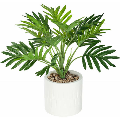 Petit palmier artificiel en pot - Etnik - H 29 cm - Livraison gratuite - Vert