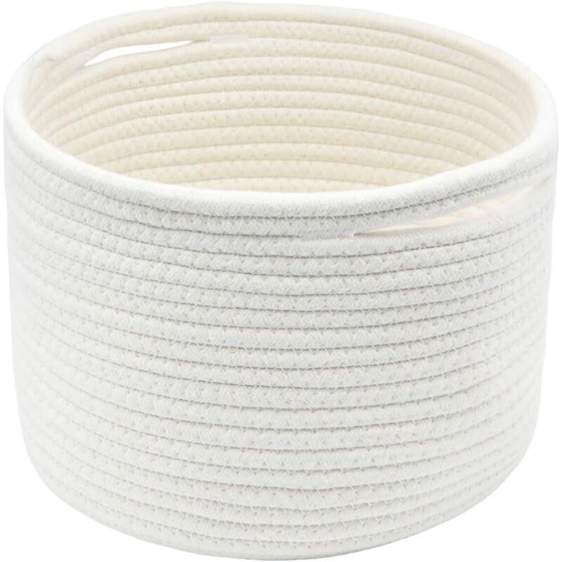 Petit panier de rangement tressé en coton, pour étagère, jouets ou linge d’enfant