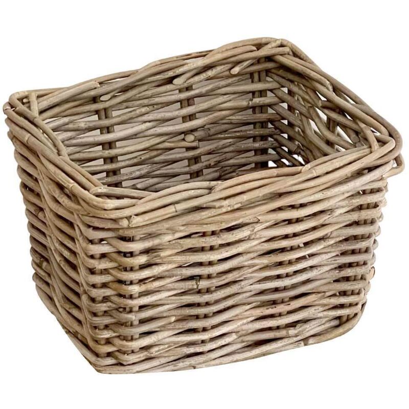 Okaffarefatto - Petit panier en véritable bois de rotin kabu 27 x 21 cm h 24 cm