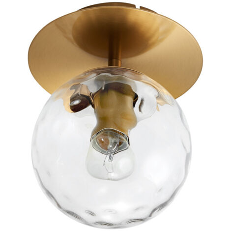 Petit plafonnier en verre nordique intérieur salle de bain proche des plafonniers maison plafonnier encastré en métal balcon moderne cuisine couloir plafonnier(Or sans ampoule)