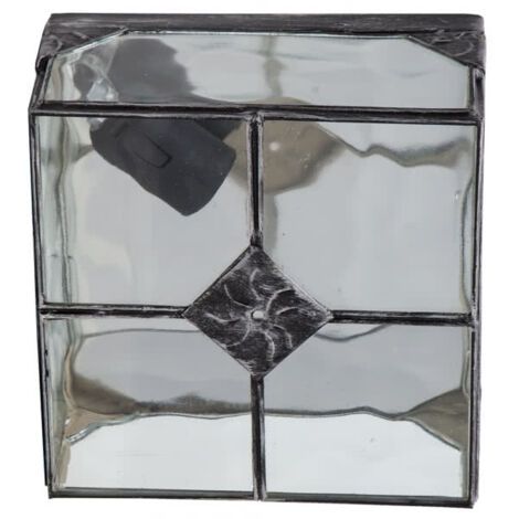 Petit Plafonnier Estepa Argent 1xE27 (20x20x11cm)