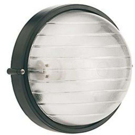 Petit plafonnier ligne industriel rond noir E27