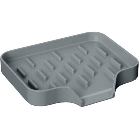 Petit porte-savon, support d'égouttage flexible en silicone pour éponges et savon de douche, égouttoir à séchage rapide pour éviers, baignoires, plans de travail de cuisine, lave-vaisselle et salles d