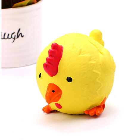Petit poulet jaune, peluche pour chien, jouet avec sons naturels