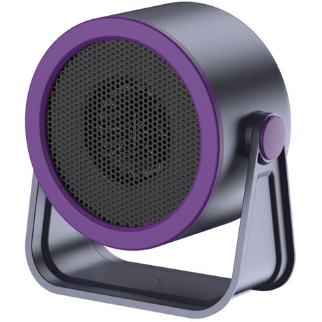 Petit radiateur électrique portable, radiateur domestique, radiateur de bureau, gris, 19,7 x 21,2 x 10,9 cm, norme européenne