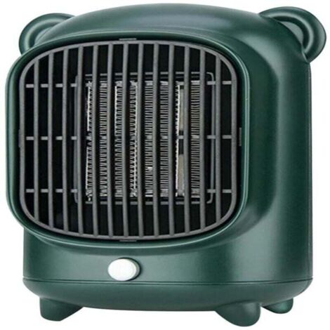 Petit Radiateur Soufflant Silencieux Ceramique, Radiateur Soufflant à économie d'énergie, Radiateur Electrique Mobile Bass Consommation, 500w Mini Chauffage Soufflant Salle De Bain Bureau (Vert)