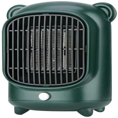 Petit Radiateur Soufflant Silencieux Ceramique, Radiateur Soufflant à économie d'énergie, Radiateur Electrique Mobile Bass Consommation, 500w Mini Chauffage Soufflant Salle De Bain Bureau (Vert)