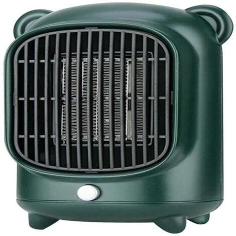 Petit Radiateur Soufflant Silencieux Ceramique, Radiateur Soufflant à économie d'énergie, Radiateur Electrique Mobile Bass Consommation, 500w Mini Chauffage Soufflant Salle De Bain Bureau (Vert)