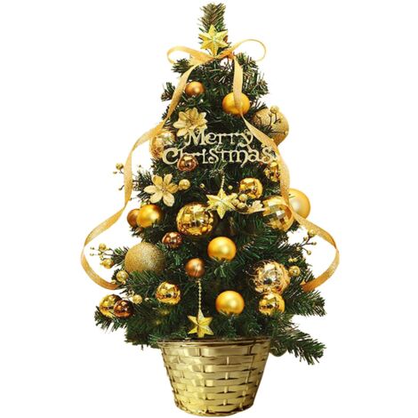 Petit Sapin de Noël Artificiel, Arbre de Noël Artificiel de Table de 55cm avec Ornements d'Accessoires de Bricolage, Cadeau pour Les Fournitures de Fête de Noël Décoration de Noël