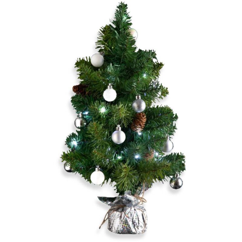 OSE - Petit sapin de Noël décoré - 50 cm Vert - Vert