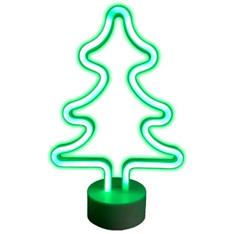 Petit sapin lumineux vert à poser