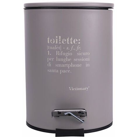 Poubelle à pédale de Luxe - or rose - 3 L - 3 litres - toilette