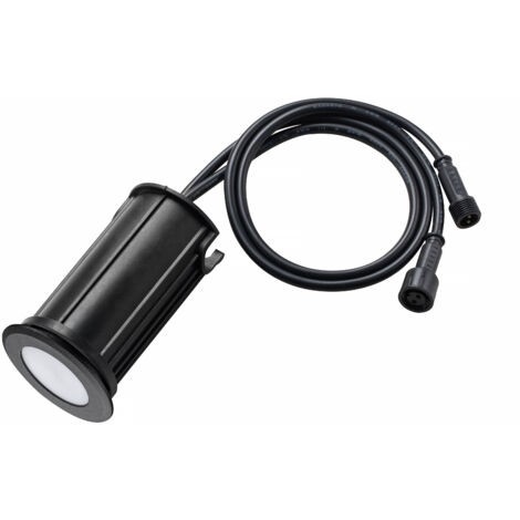 Petit Spot Encastable 1,5W LED Tour Noir Étanche IP67 - Blanc du Jour 6000K