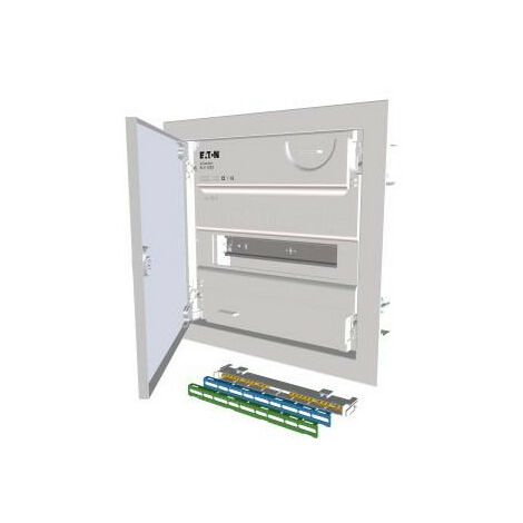 Petit tableau de distribution pour mur creux à 1 rangée porte métallique très plate EATON KLV-12HWS-SF