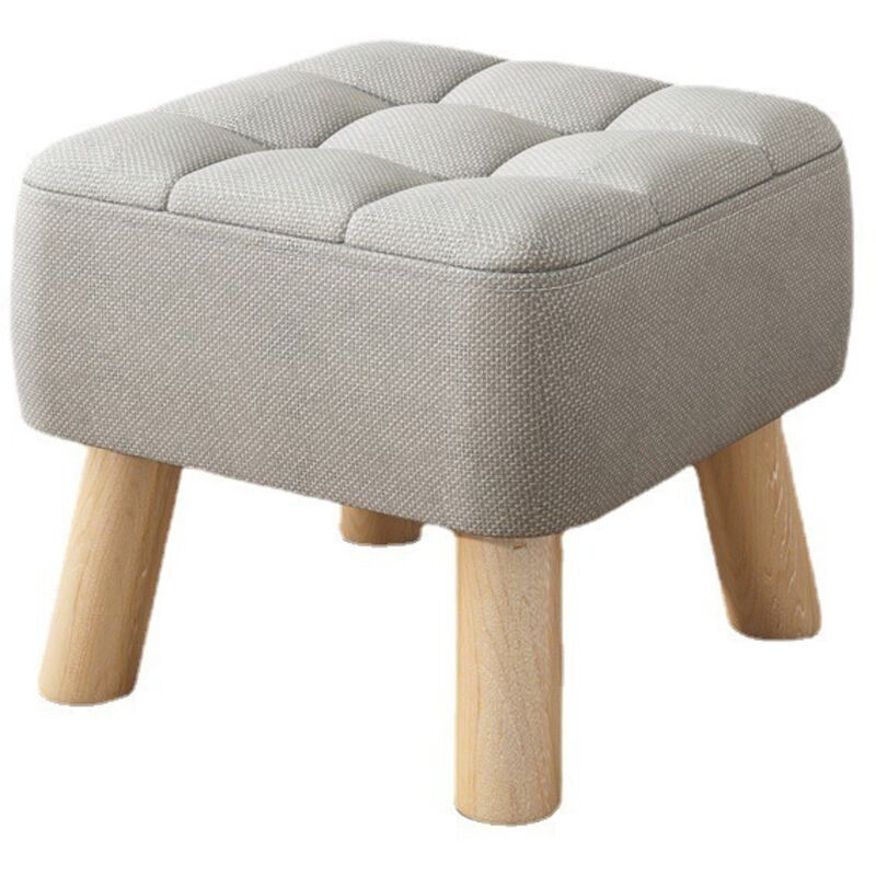 Petit Tabouret Bas avec Pieds en Bois, Canapé rembourré Moderne, Repose-Pieds, Tabouret de Canapé en Velours,Tabouret à Chaussures pour Salon Chambre