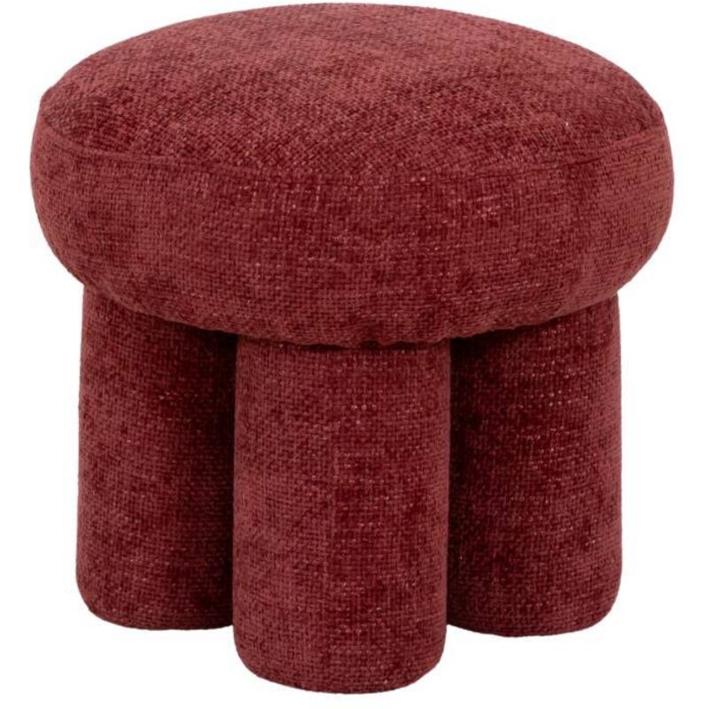 Petit tabouret en tissu fuchsia Toby
