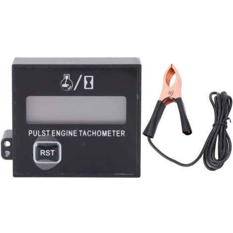 Petit tachymètre numérique pour moteur avec clip, étanche, inductif, pour tronçonneuse, moto, voiturette de golf, kart, VTT, yacht
