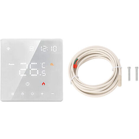 Petit Thermostat pour Tuya Home, contrôleur de température numérique, interrupteur tactile 100-250VAC, blanc, 16A, chauffage électrique au sol