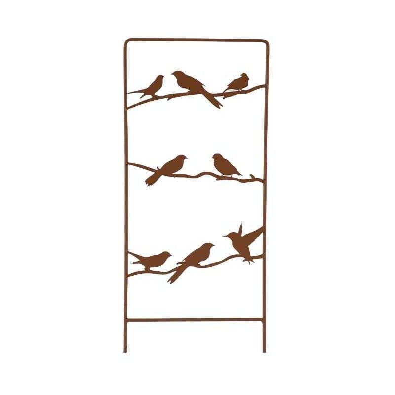 Treillage décoratif en fer oiseaux 15 x 1 x 38 cm