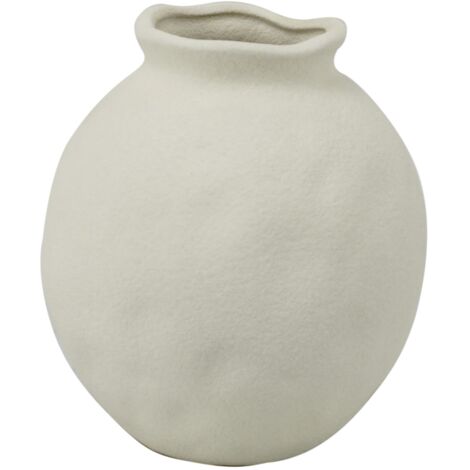 Petit vase décoratif bohème en porcelaine blanche