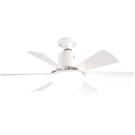 Petit ventilateur de plafond LED, abat-jour plat 40W, ventilateur carré, petit ventilateur télécommandé à 6 pales(hors plafond suspendu)