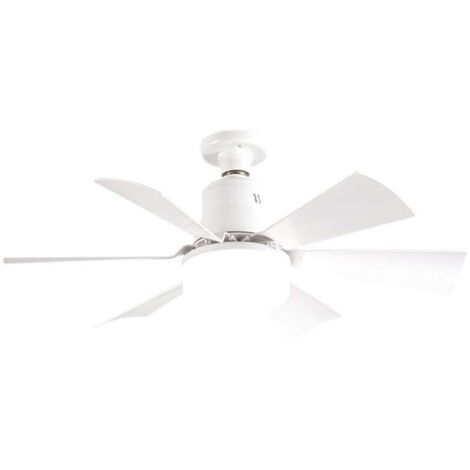 Petit ventilateur de plafond LED, abat-jour plat 40W, ventilateur carré, petit ventilateur télécommandé à 6 pales(hors plafond suspendu)