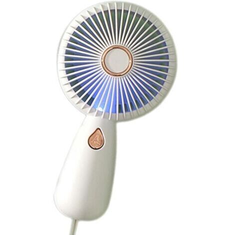 Petit ventilateur portatif, ventilateur personnel portatif - Ventilateur à main rechargeable - Ventilateur portable avec lumière colorée