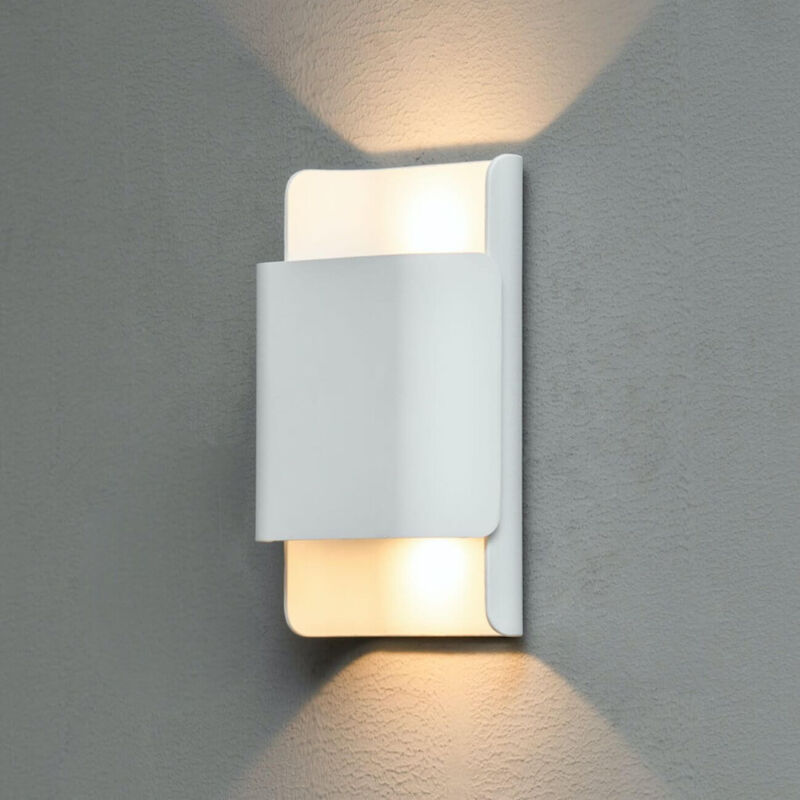 Kosilum - Petite applique carré double éclairage led blanche IP54 - Laila