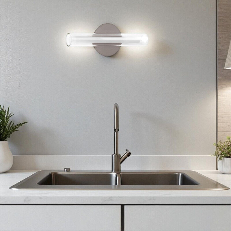 Petite Applique led Design Oslo Nickel Et Verre