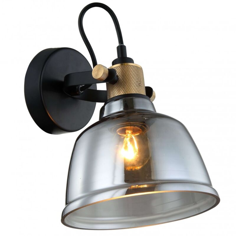 Petite applique en verre fumé - Linz