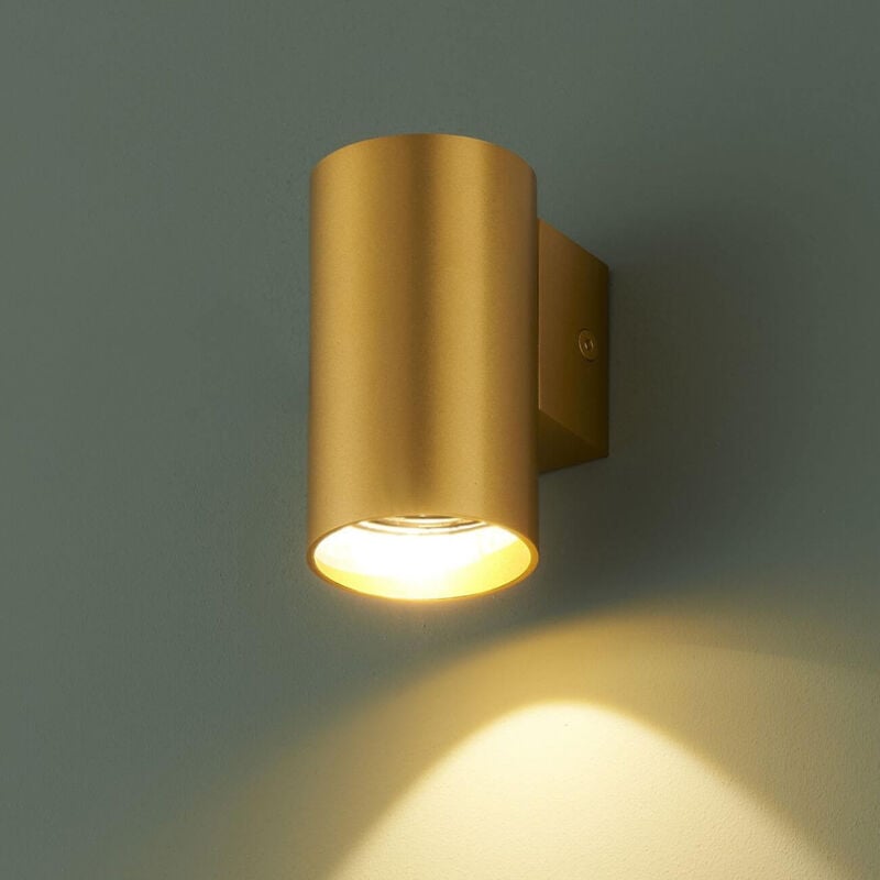 Kosilum - Petite applique murale cylindrique dorée - Liv