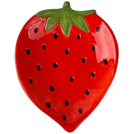 Petite assiette de fraises en céramique pour desserts et apéritifs, idéale pour décorer votre table en toute occasion