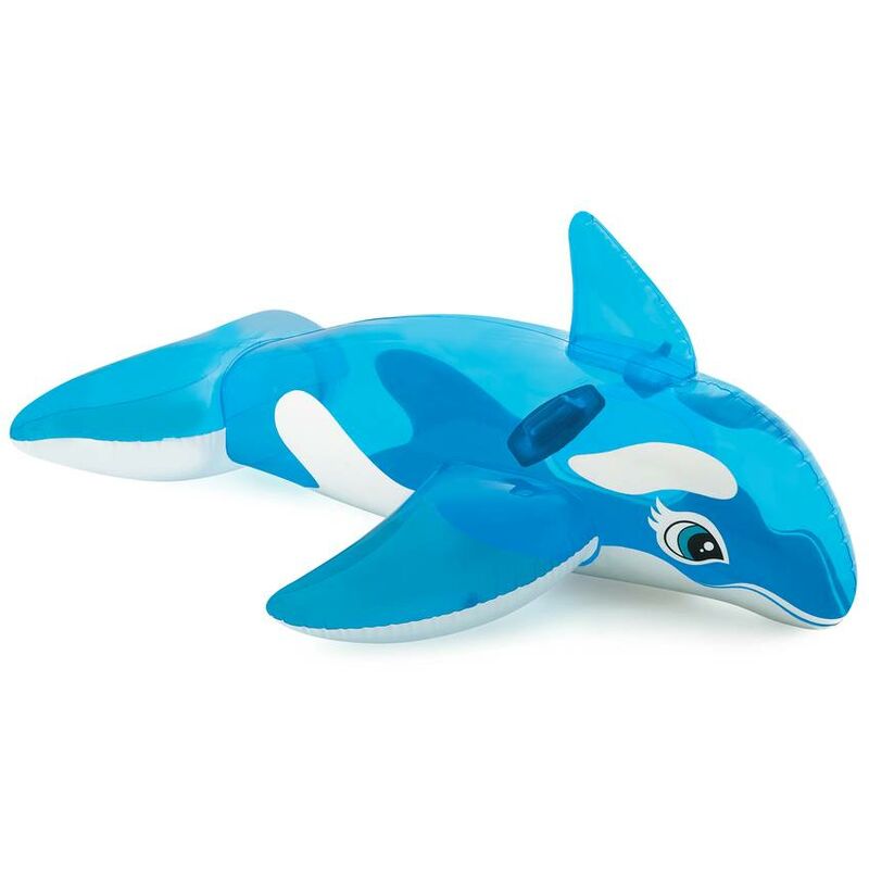 Matelas gonflable enfant baleine a chevaucher pour piscine 163 cm - Intex