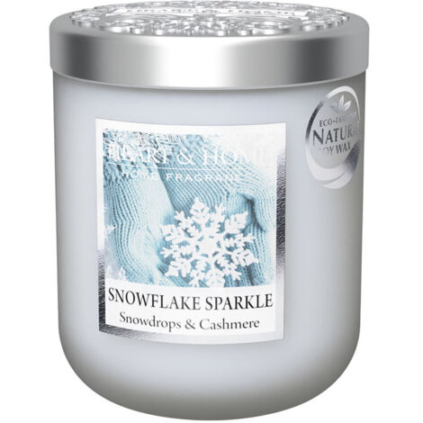 Petite bougie à la cire de soja flocons givrés
