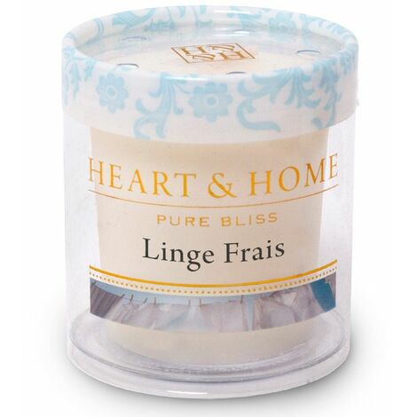 Petite bougie heart and home linge frais
