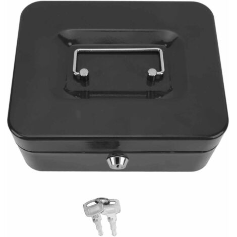 Petite Caisse Verrouillable, Petite Caisse Multifonctionnelle à Double Couche, Large Application pour les Magasins (BLACK)