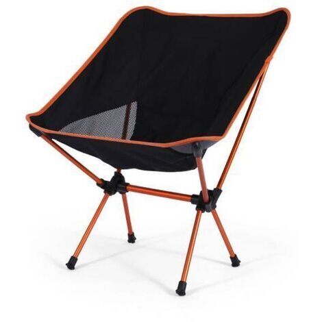 Petite chaise de camping, chaise pliante compacte pour adultes - 200 lb - Chaise de randonnée légère pour l'extérieur, la pêche, la randonnée, les pique-niques, la plage - Chaise (Orange)