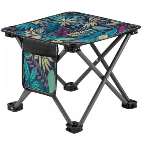Petite chaise de camping pliante, pouf portable d'extérieur, chaise de plage pliante compacte, randonnée, camping, plage, pêche, voyage, jardin, barbecue, tabouret à quatre pieds.