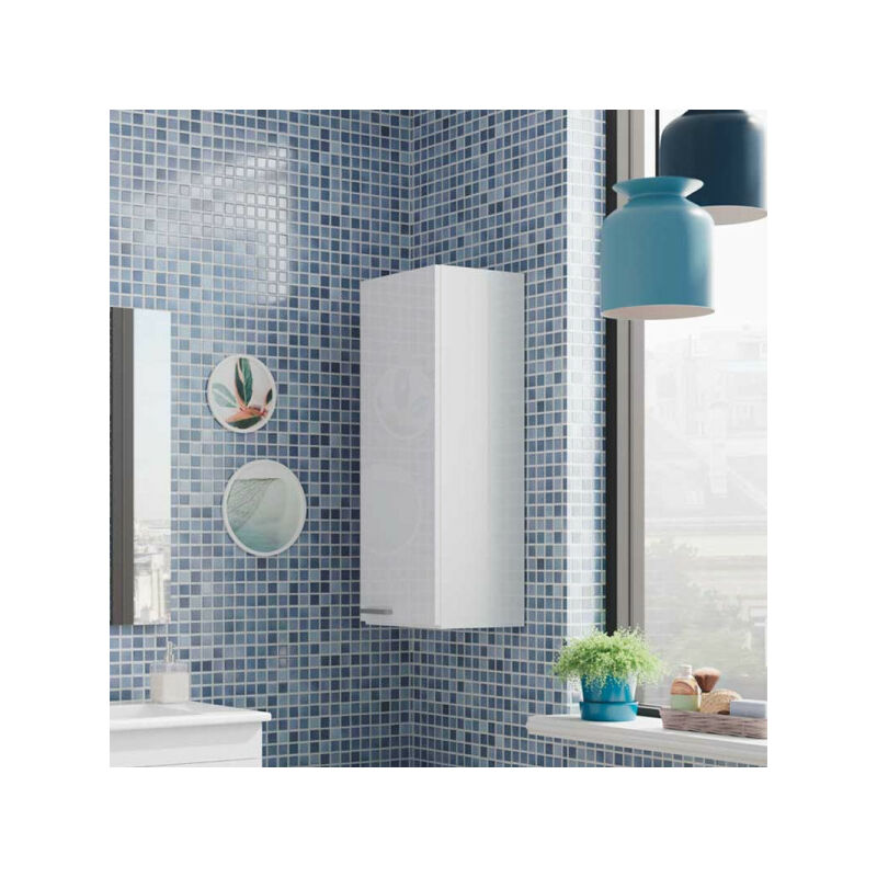 Petite colonne 1 porte Blanc - ticly - l 30 x l 25 x h 85 cm