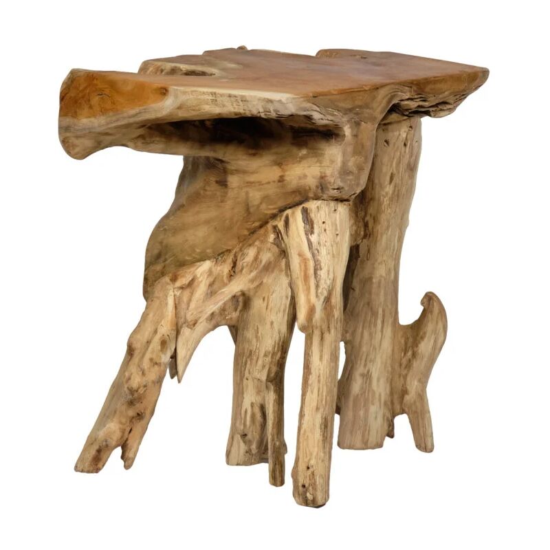 Meubletmoi - Petite console l. 59 cm en racines de teck style exotique - raven