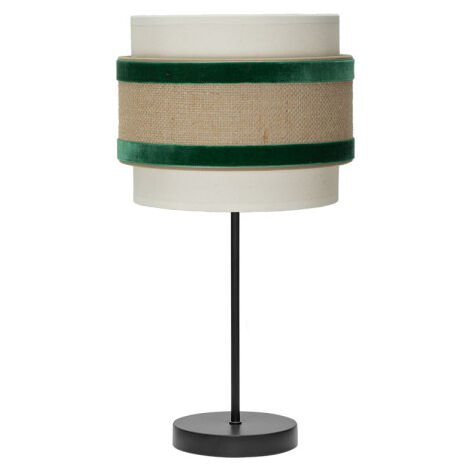 Petite cornaline de table 1x14 beige/vert 47x18x18cm