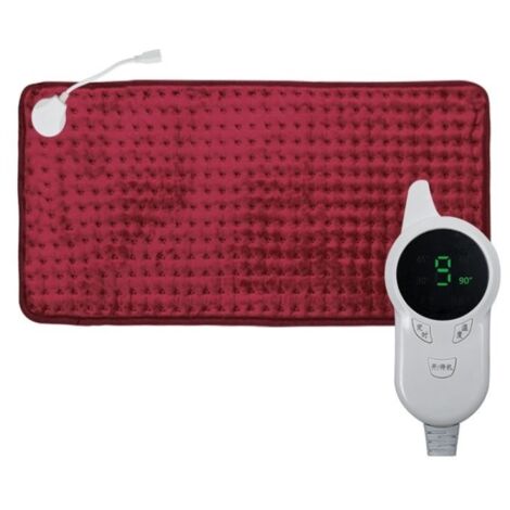 Petite couverture chauffante basse tension pour bureau de thérapie avec coussin chauffant, taille : 40 x 76 cm (rouge)