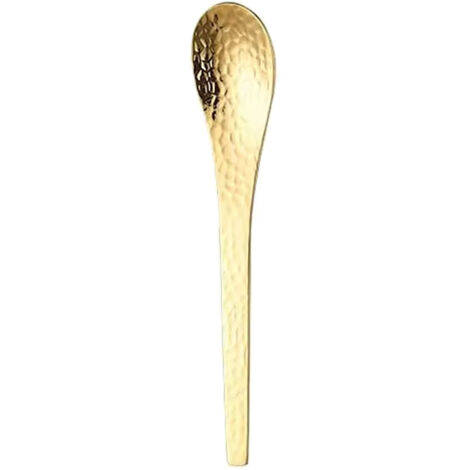 Petite cuillère martelée en inox doré