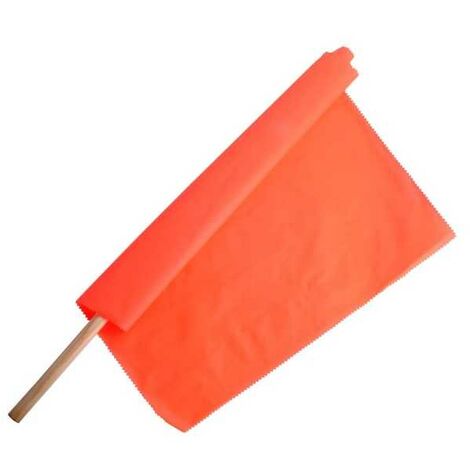 Petite drapeau de signalisation orange fluo 60x80 3G